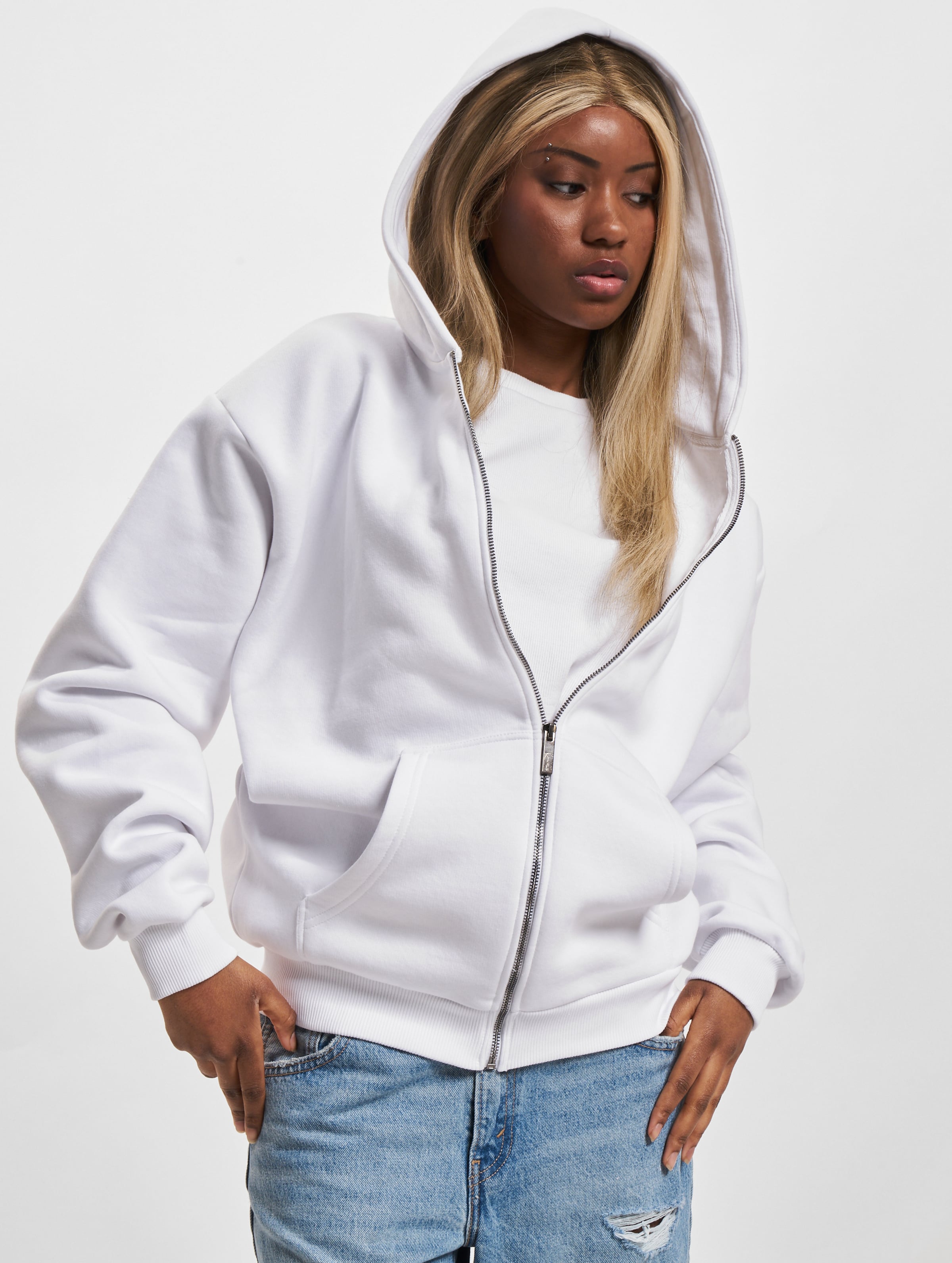 Ladies zip hot sale up sweatshirt