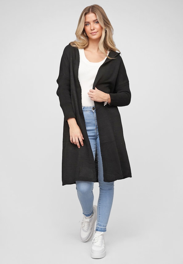 Knit Cardigan with hood-4