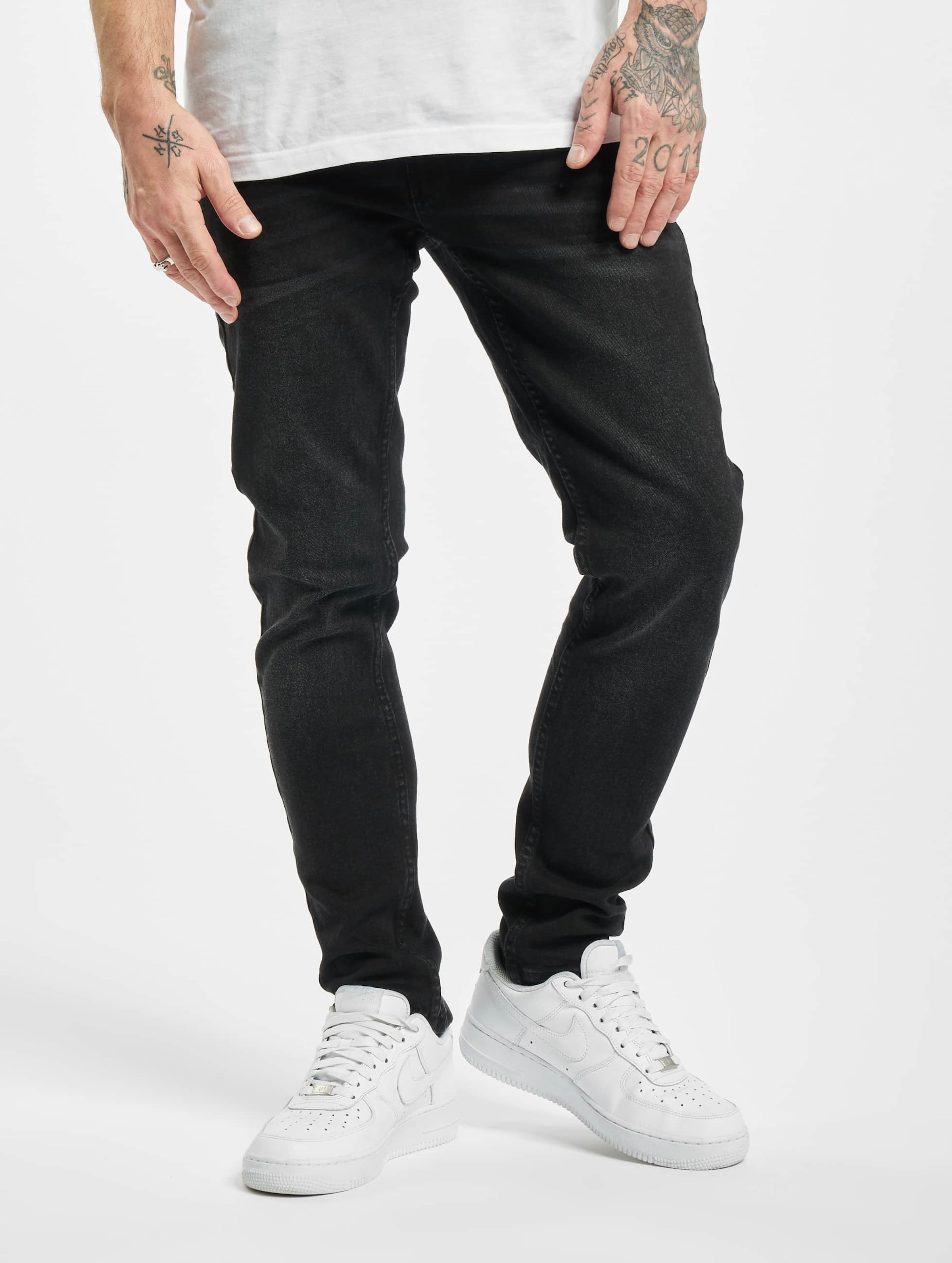 Denim Project Mr. Red Skinny Fit Jeans Mannen op kleur zwart, Maat 3630