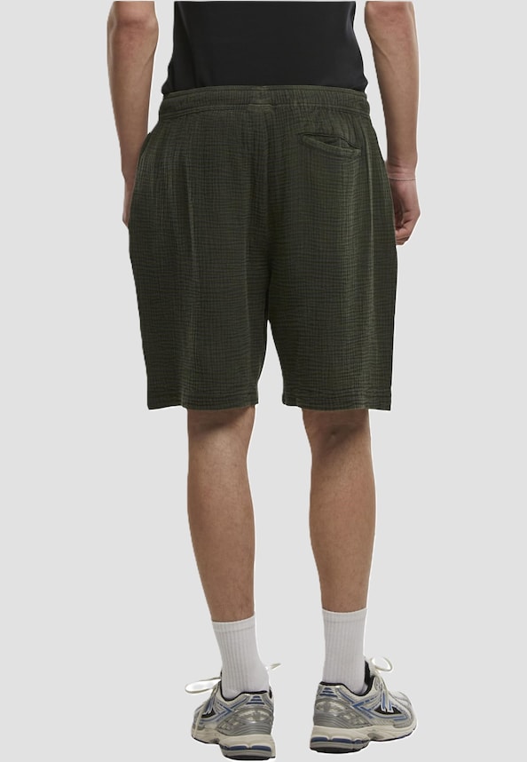 Acid Washed Musselin Shorts-1