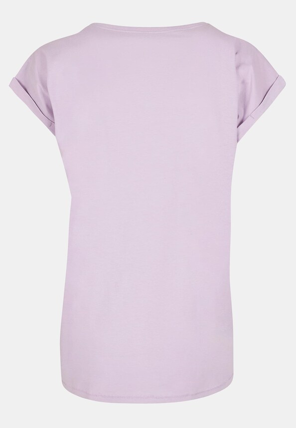 Ladies Summer Vibes Sunset Extended Shoulder Tee-5