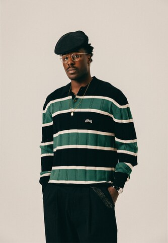 Cable Knit Longsleeve Polo
