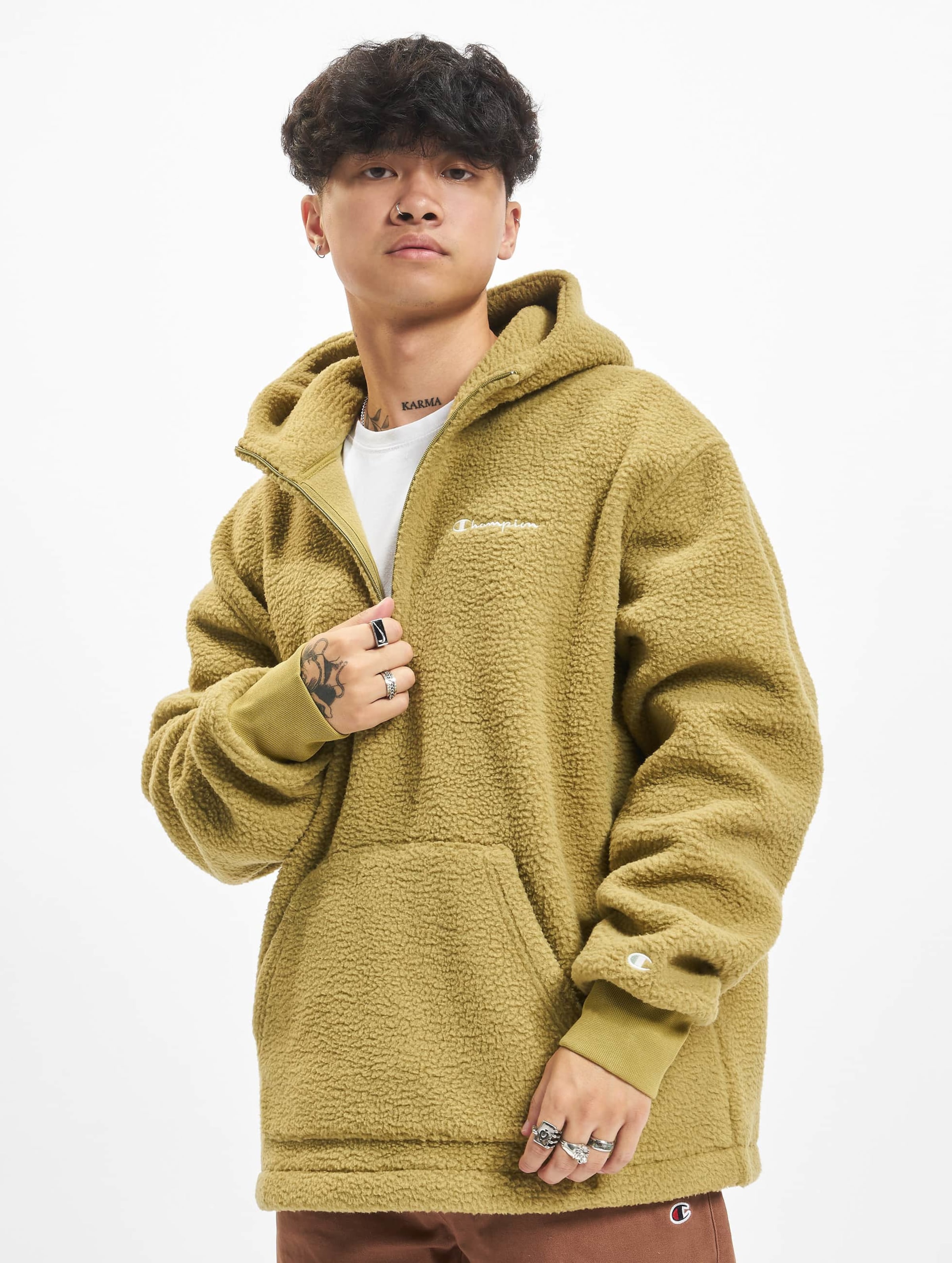 Champion Half Zip Teddy Hoodie DEFSHOP 72421