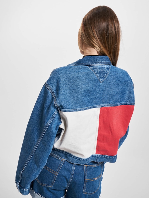 Tommy Jeans Claire Cropped Flag Jeansjacke-1