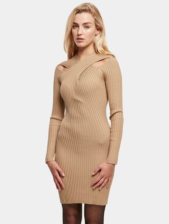 Ladies Crossed Rib Knit Dress