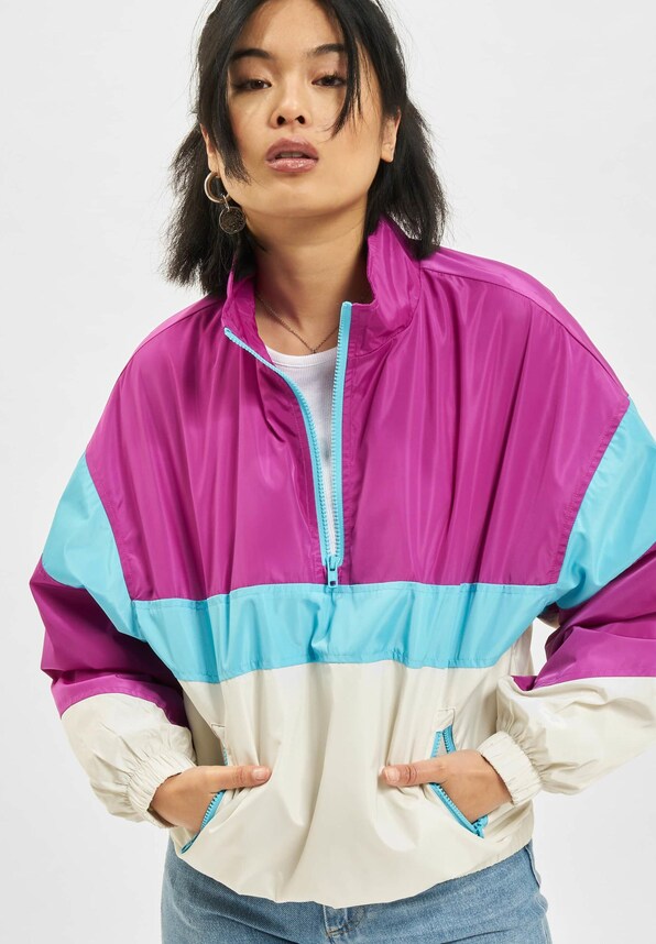 3-Tone Stand Up Collar Pull Over-0