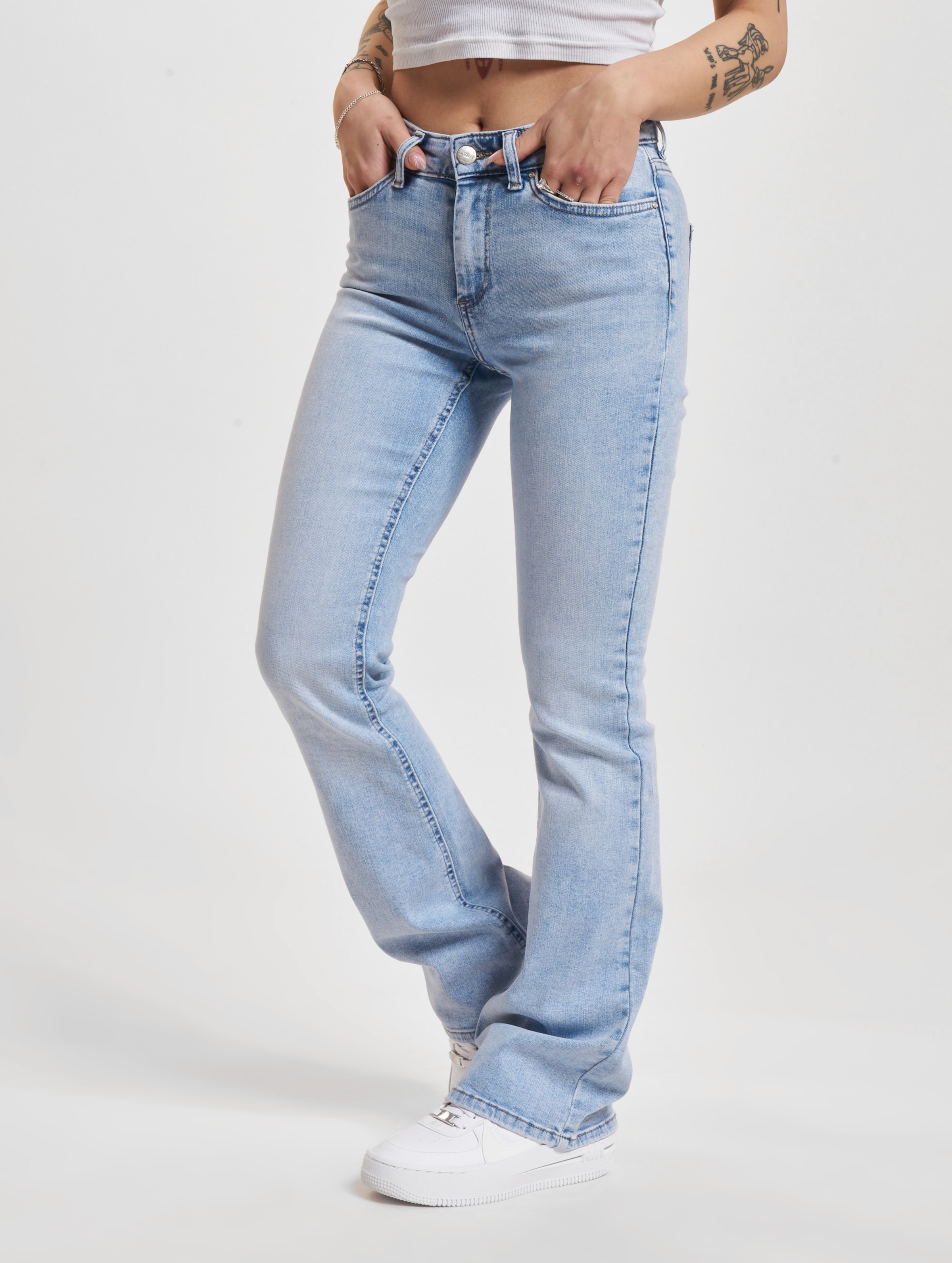 Only Blush Mid Bootcut Jeans Vrouwen op kleur blauw, Maat 3XL30