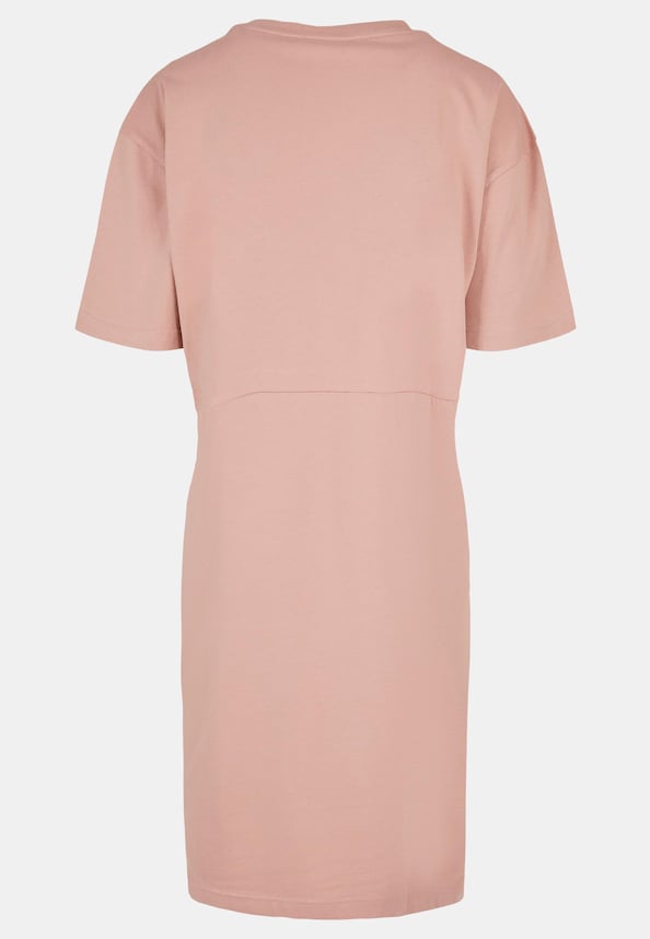 Ladies Spring - Tulip Flower Oversized Slit Tee Dress-5