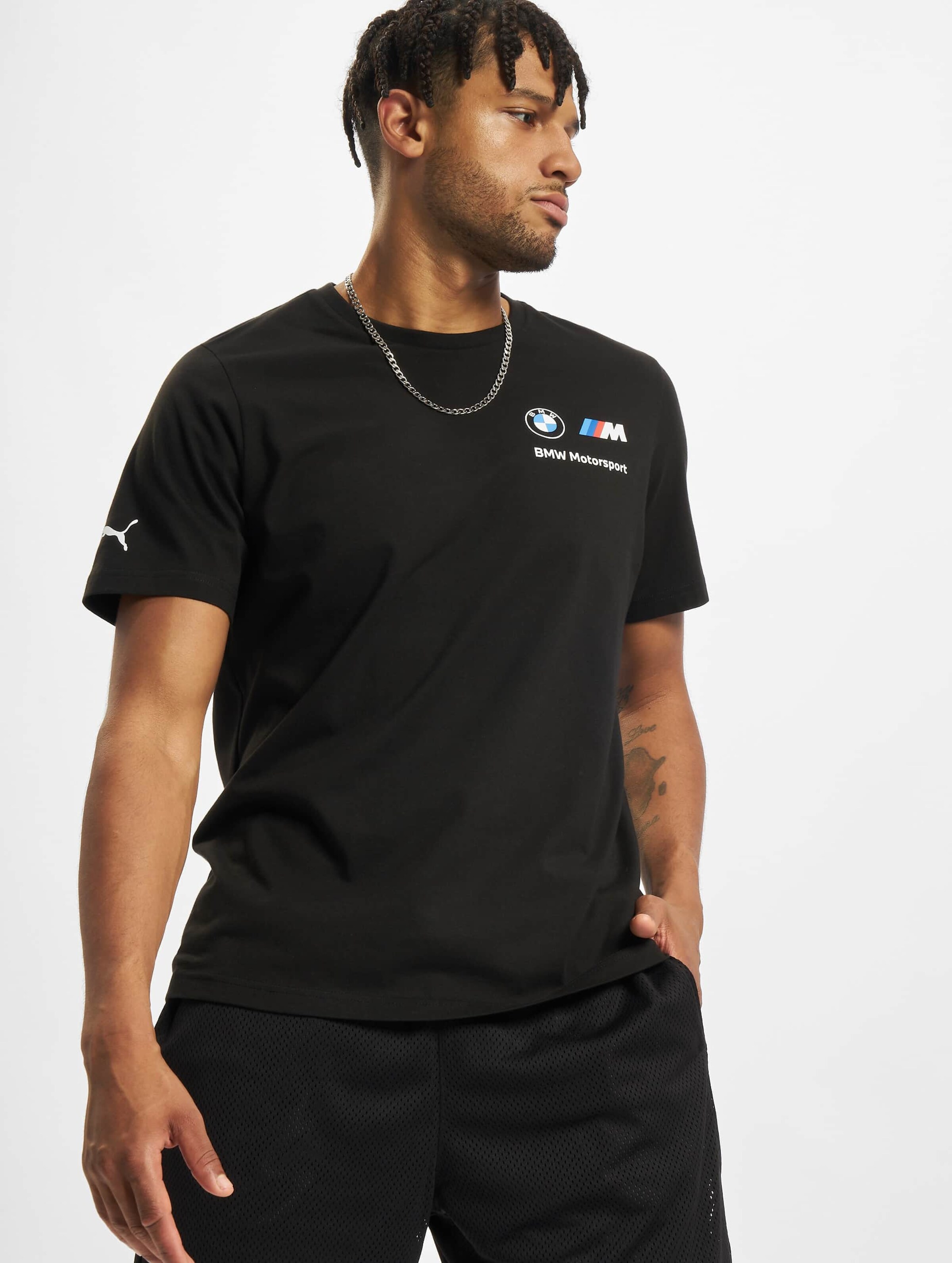 Puma BMW MMS Small Logo T-Shirt Mannen op kleur zwart, Maat S