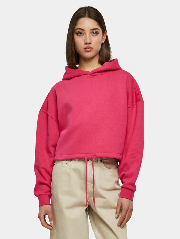 Ladies Cropped Oversized Hoodie-0