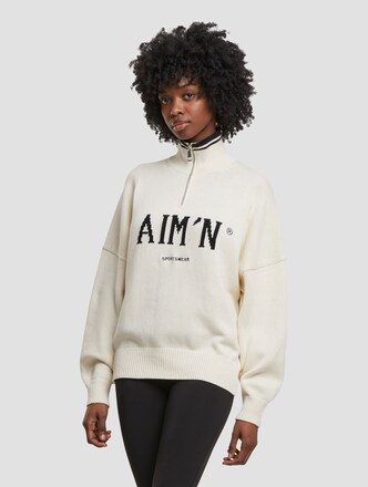 aim'n College Knitted Half Zip Pullover