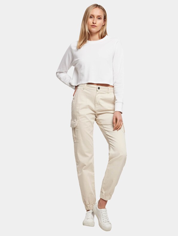 Ladies Terry Cropped Crew-3