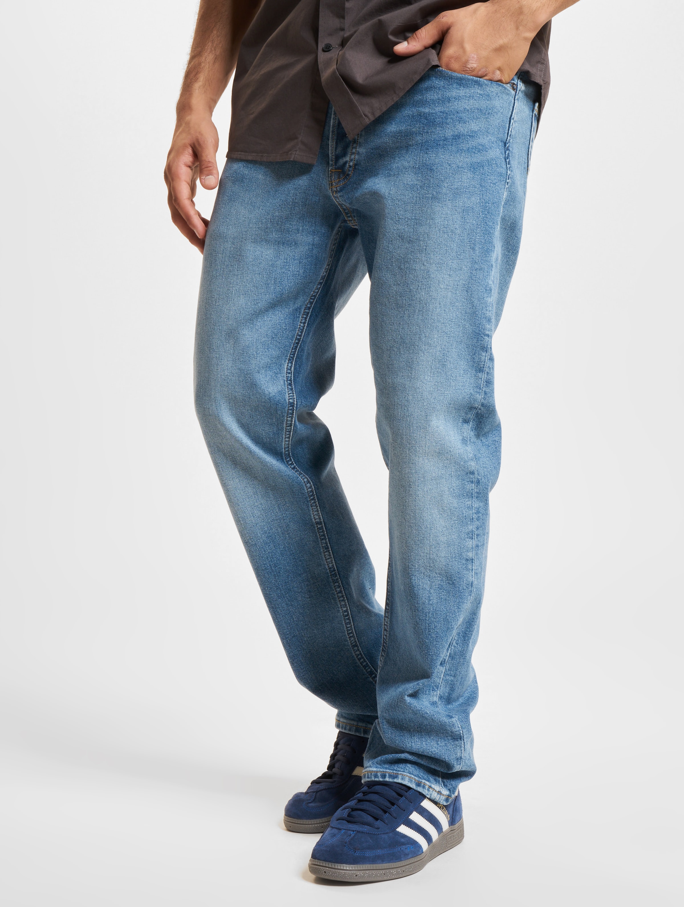 Jack & Jones Chris Original AM 285 Straight Fit Jeans op kleur blauw, Maat 30/32