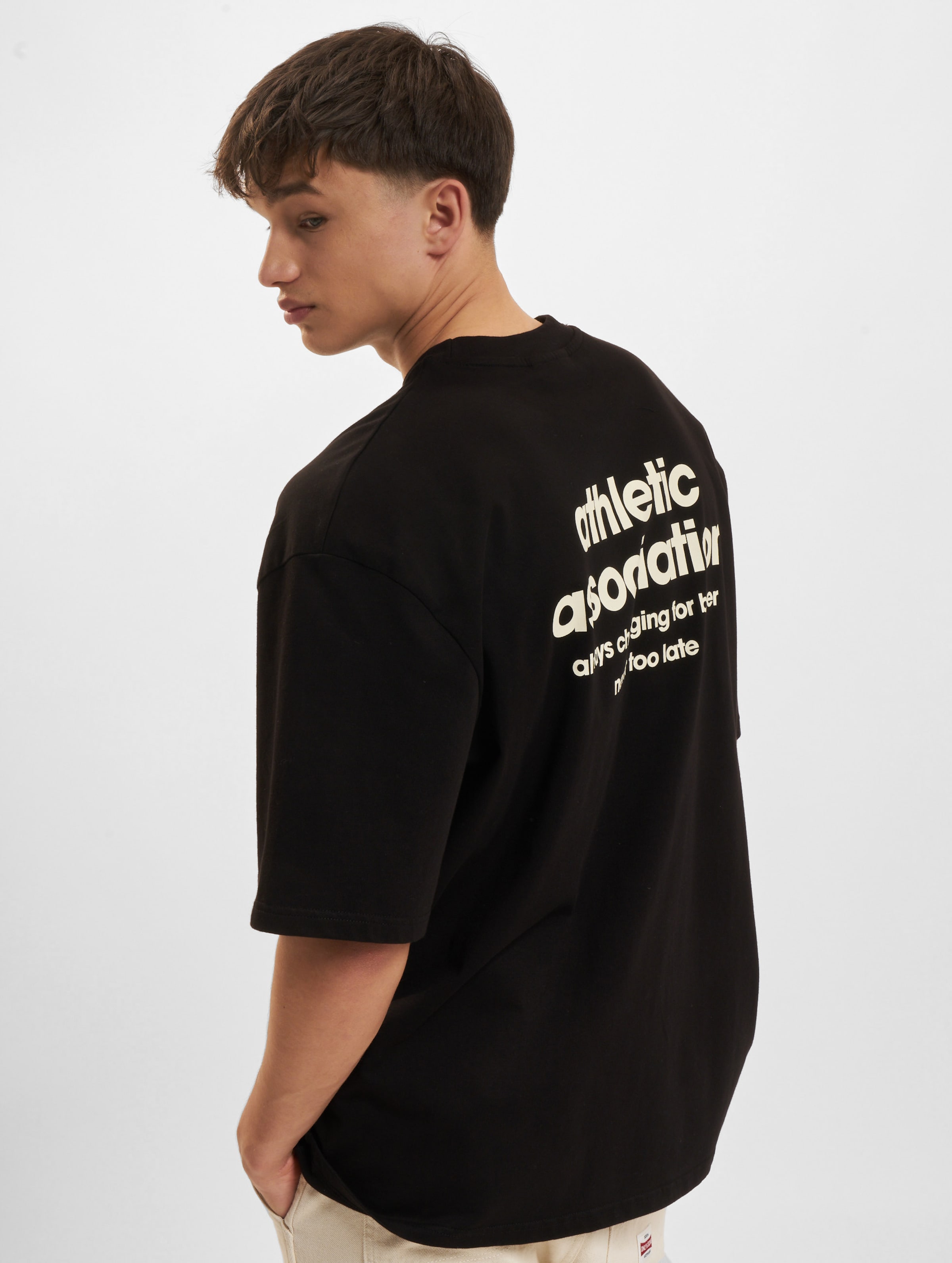 PEGADOR Alchar Oversized T-Shirt Männer,Unisex op kleur zwart, Maat M