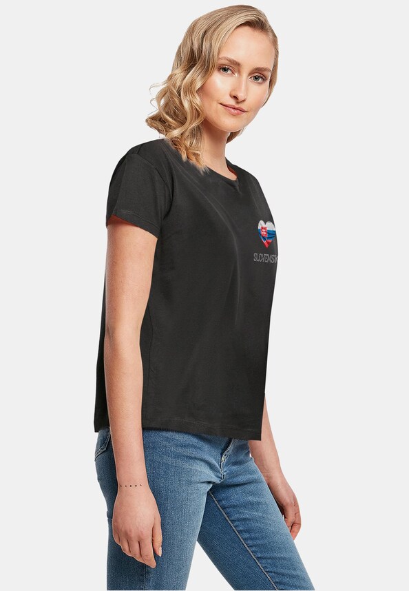 Ladies Merchcode Football - Slovakia T-shirt-3