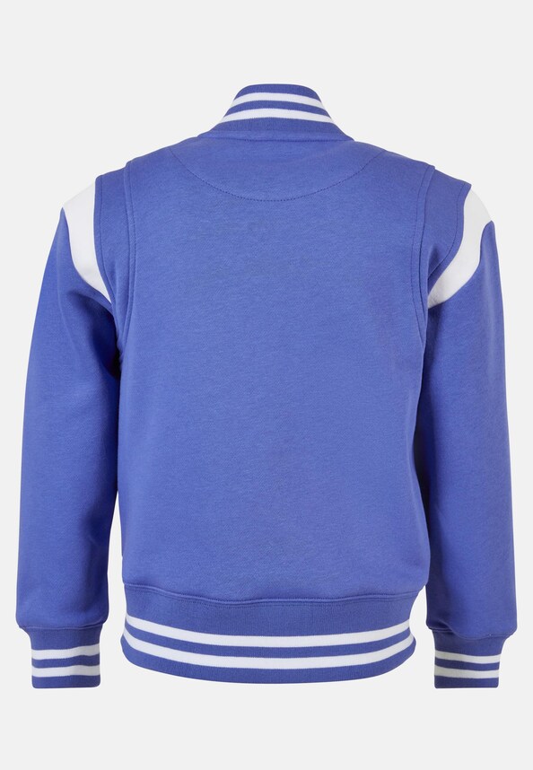 Girls Inset College Sweat Jacket-3