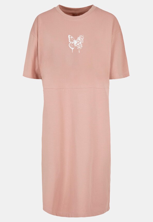  Ladies Flowers Bloom Oversized Slit Tee-2