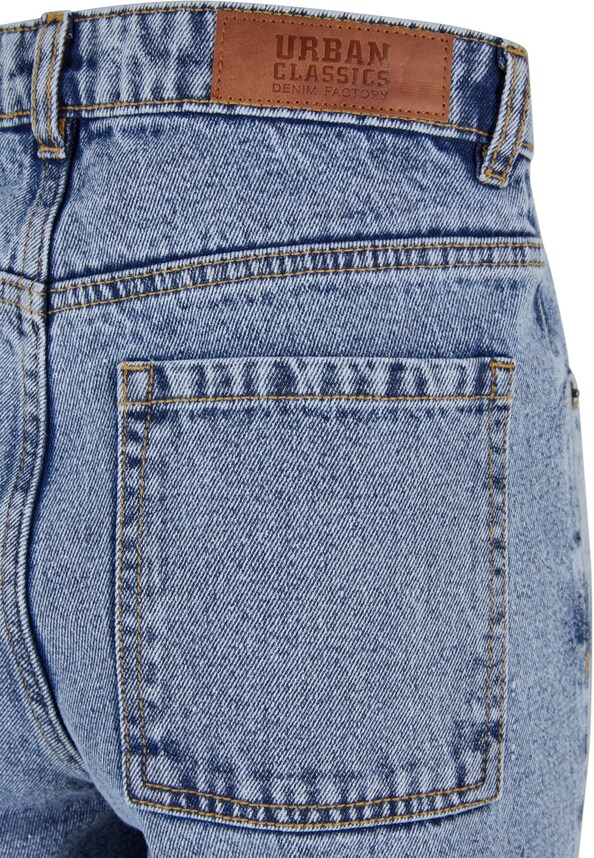 Ladies Cropped Straight Leg Denim Pants-7