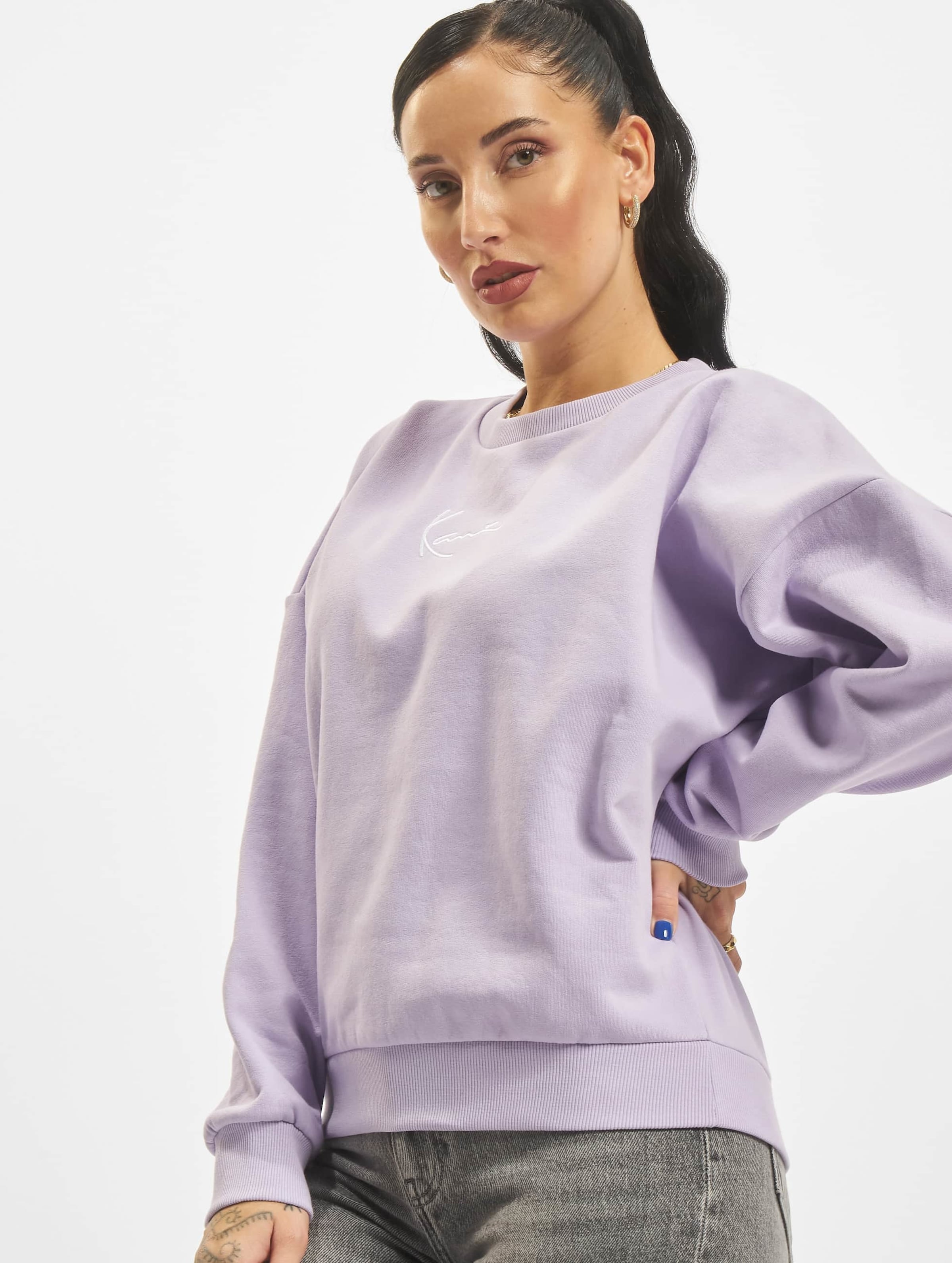 Karl Kani KW214-036-2 Small Signature Crew purple Frauen,Unisex op kleur violet, Maat XS