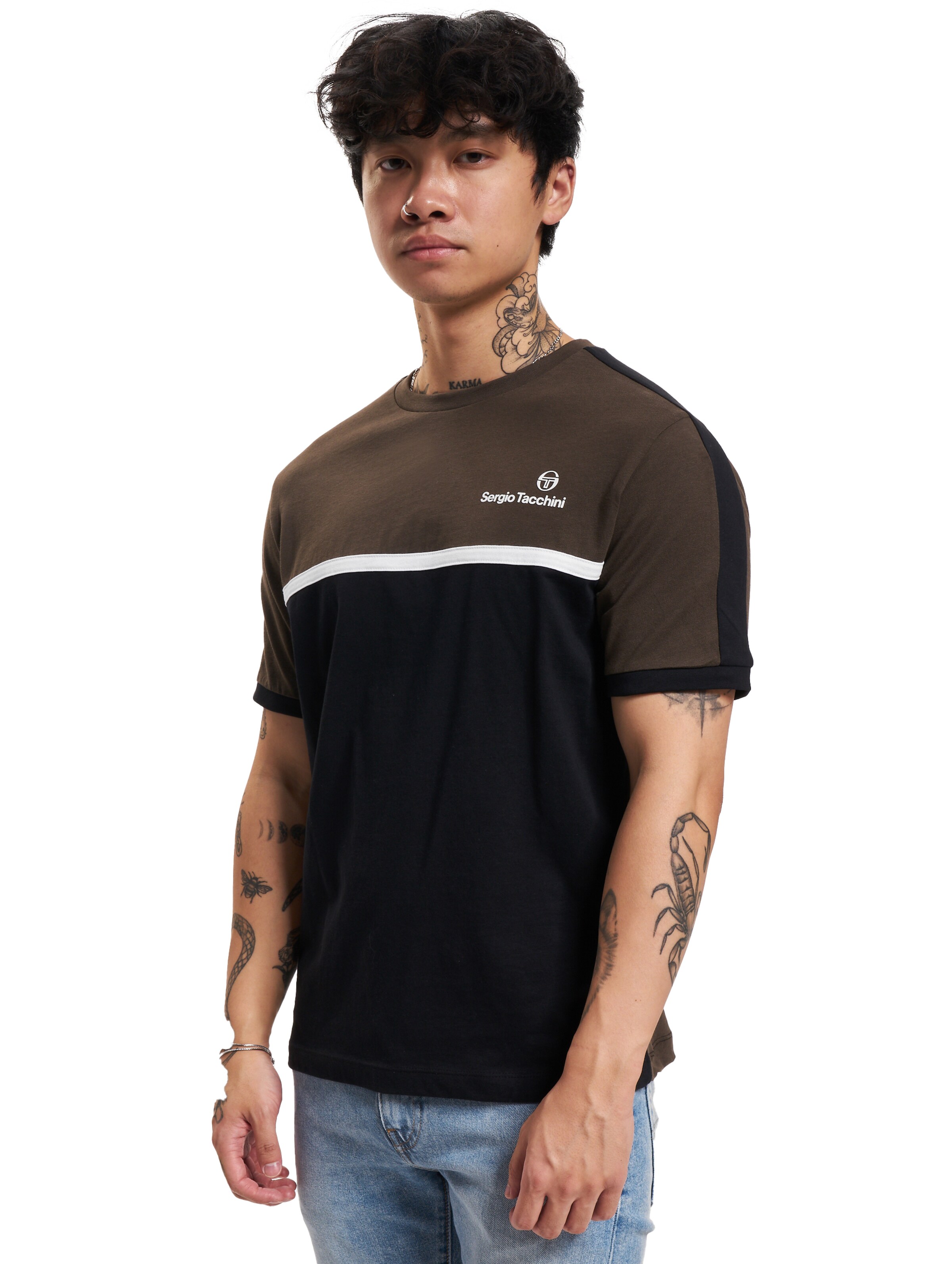 Sergio Tacchini Nolwen T-Shirt Mannen op kleur olijf, Maat S