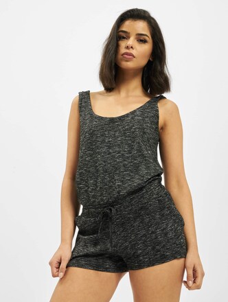 Urban Classics Ladies Melange Hot Jumpsuit Dark