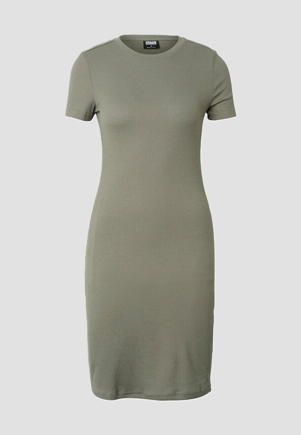 Ladies Basic Slim Fit T-Shirt Dress-2