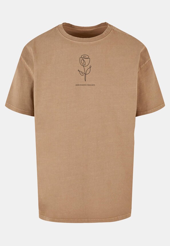 Spring - Tulip Flower Acid Washed Heavy Oversized Tee-4