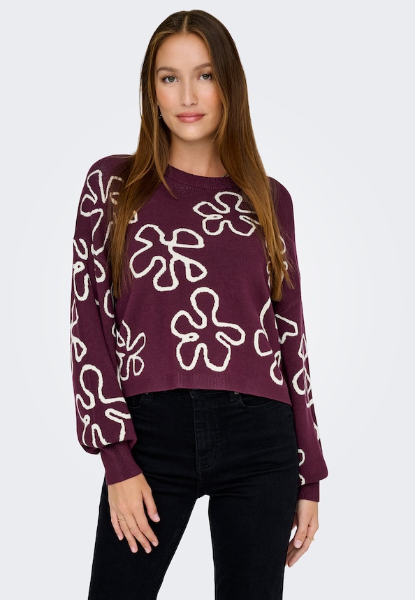 Only Montana Ls Jq O-Neck Cc Knt-0