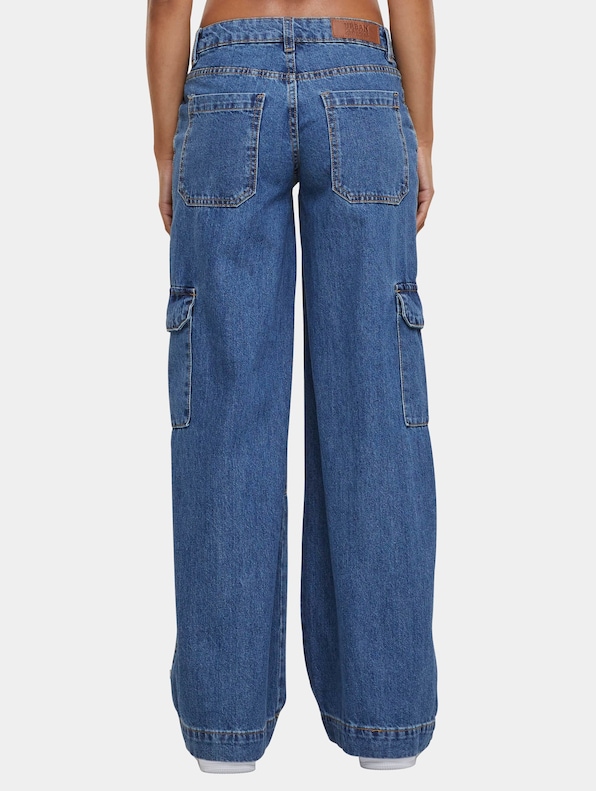Ladies Low Waist Cargo Denim-1