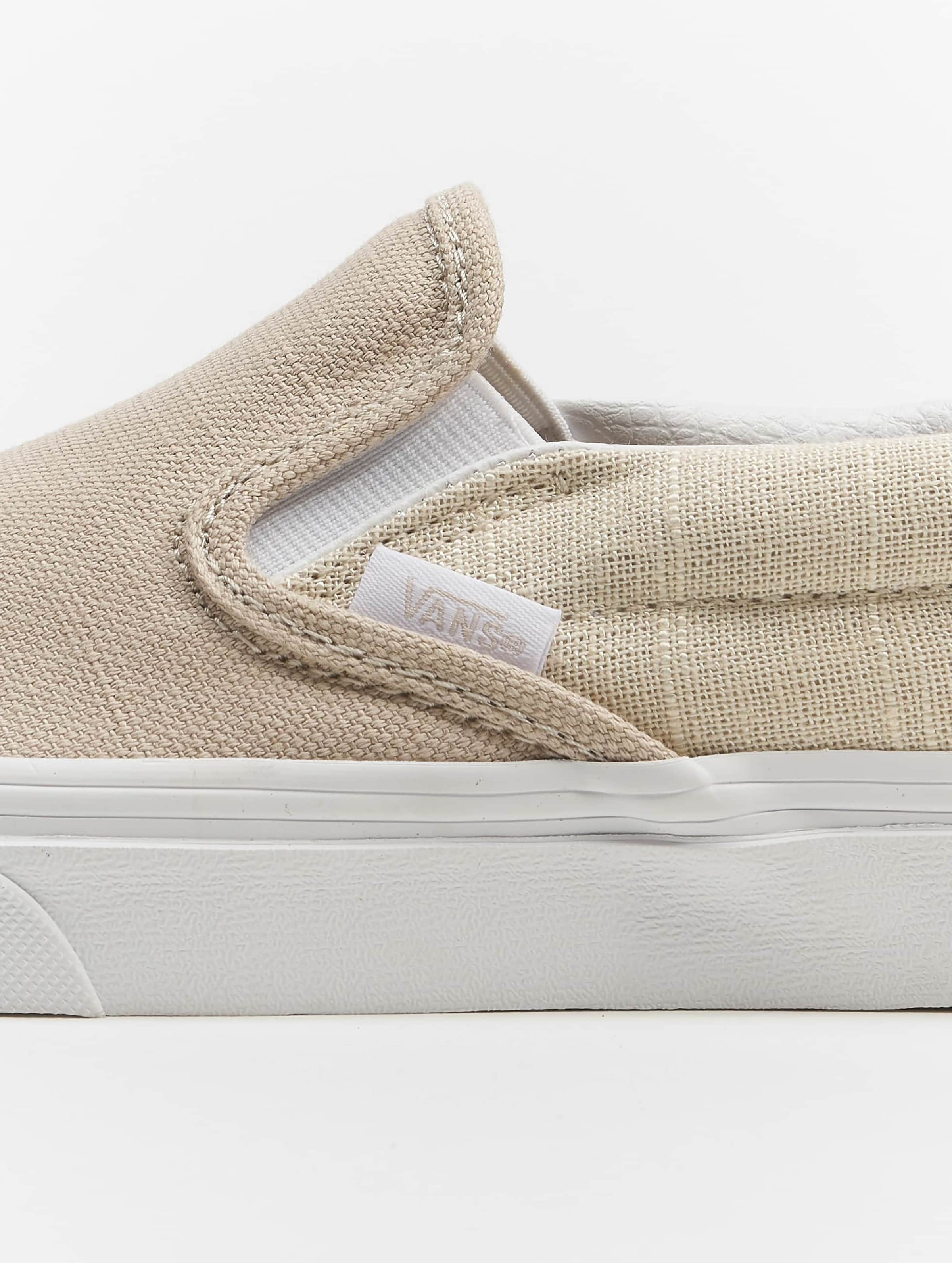 Vans classic slip on on sale beige