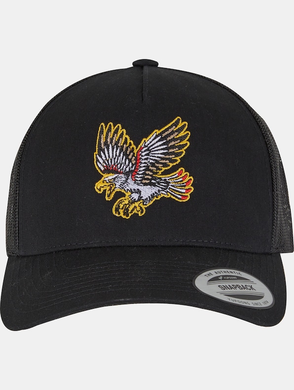 Mister Tee Bravery Eagle Trucker Cap 5-Panel Retro Trucker Cap-2