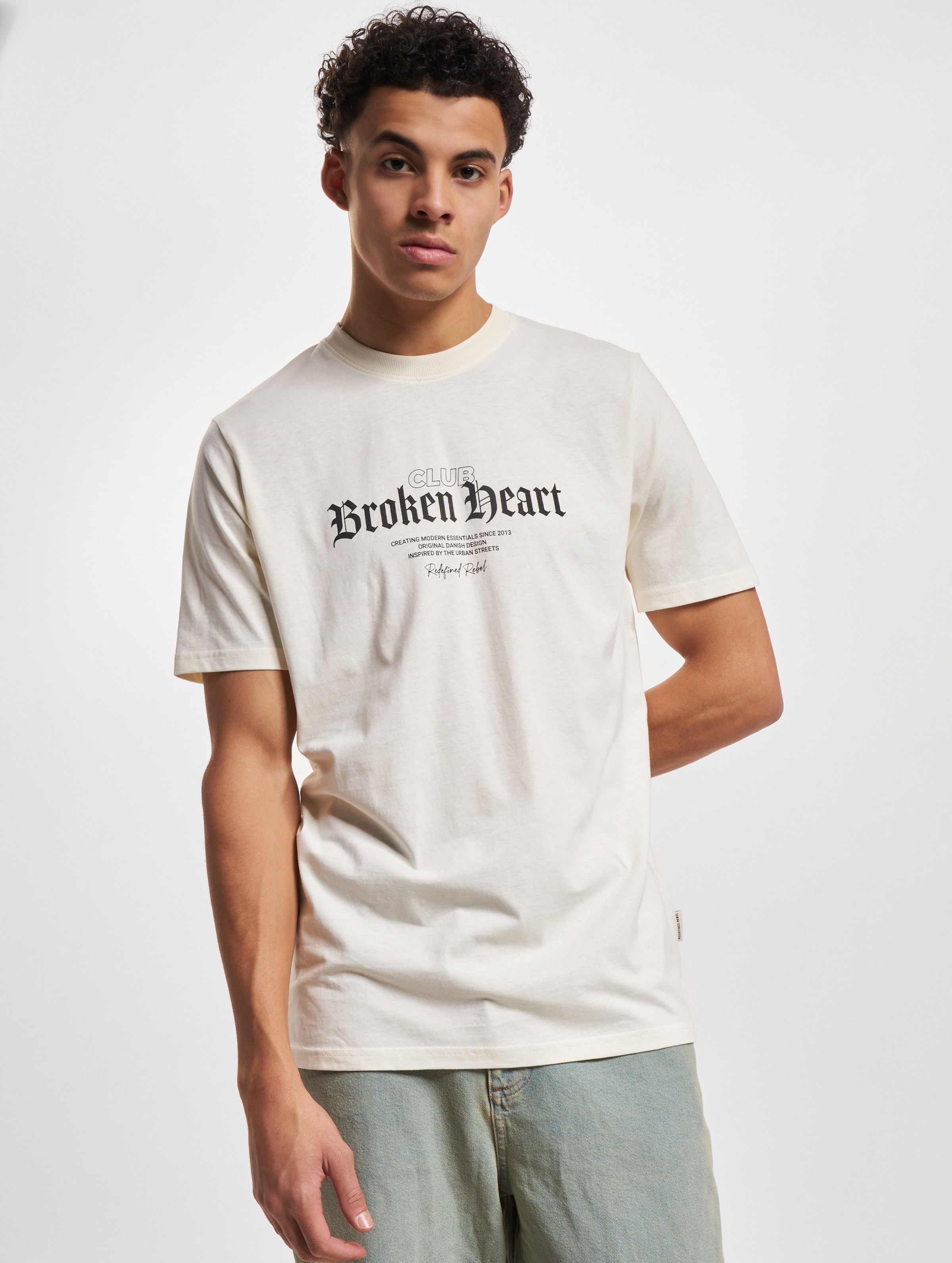 Redefined Rebel T-Shirt Mannen op kleur beige, Maat XXL