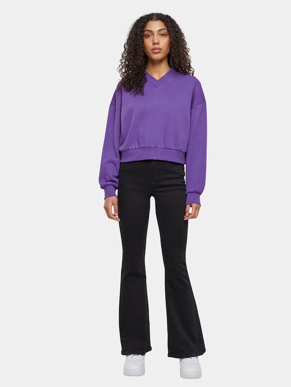 Ladies Cropped V-Neck-3