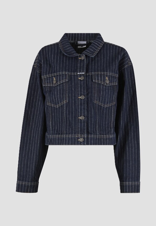 Retro Cropped Denim Jacket-2