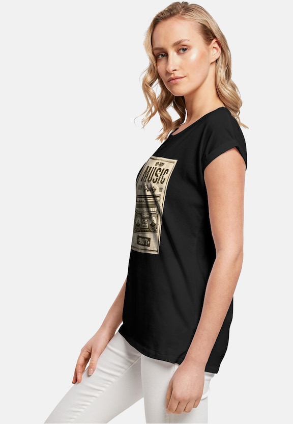 Ladies Retro Boom Extended Shoulder Tee-2