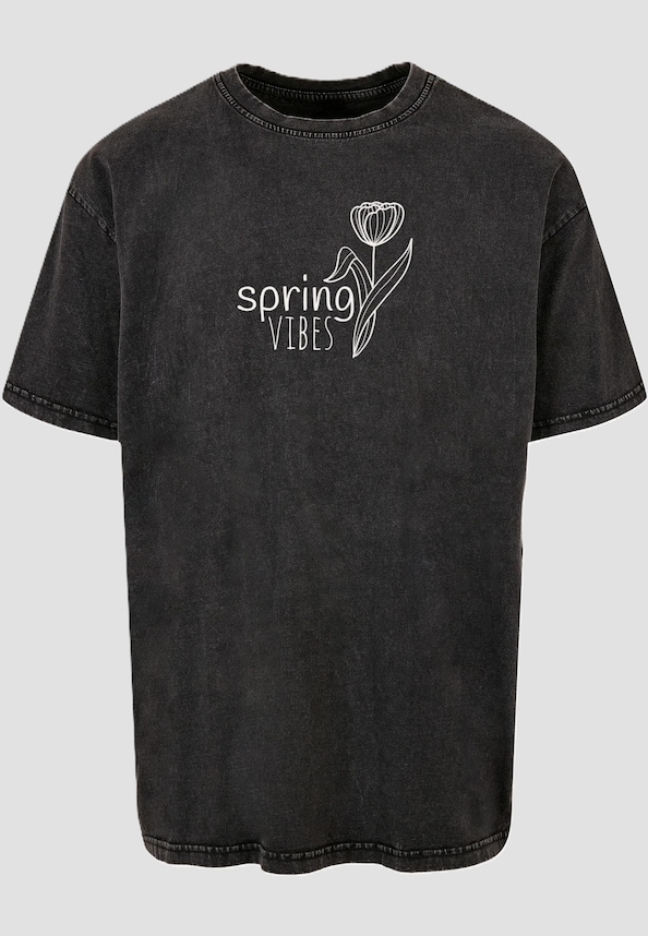 Spring - Vibes Acid Washed Heavy Oversized Tee-2