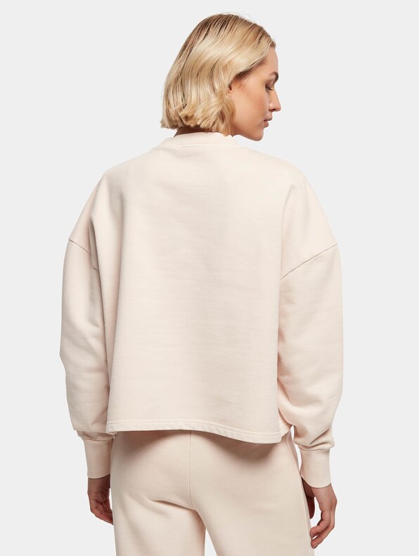 Ladies Heavy Terry Garment Dye Crewneck-1