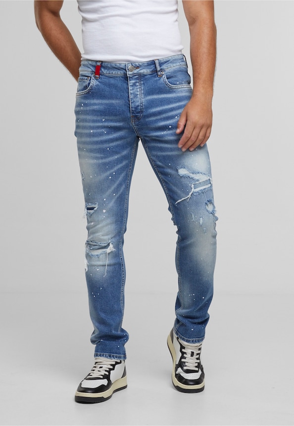 VICTOR RIPPED SLIM FIT JEANS-0