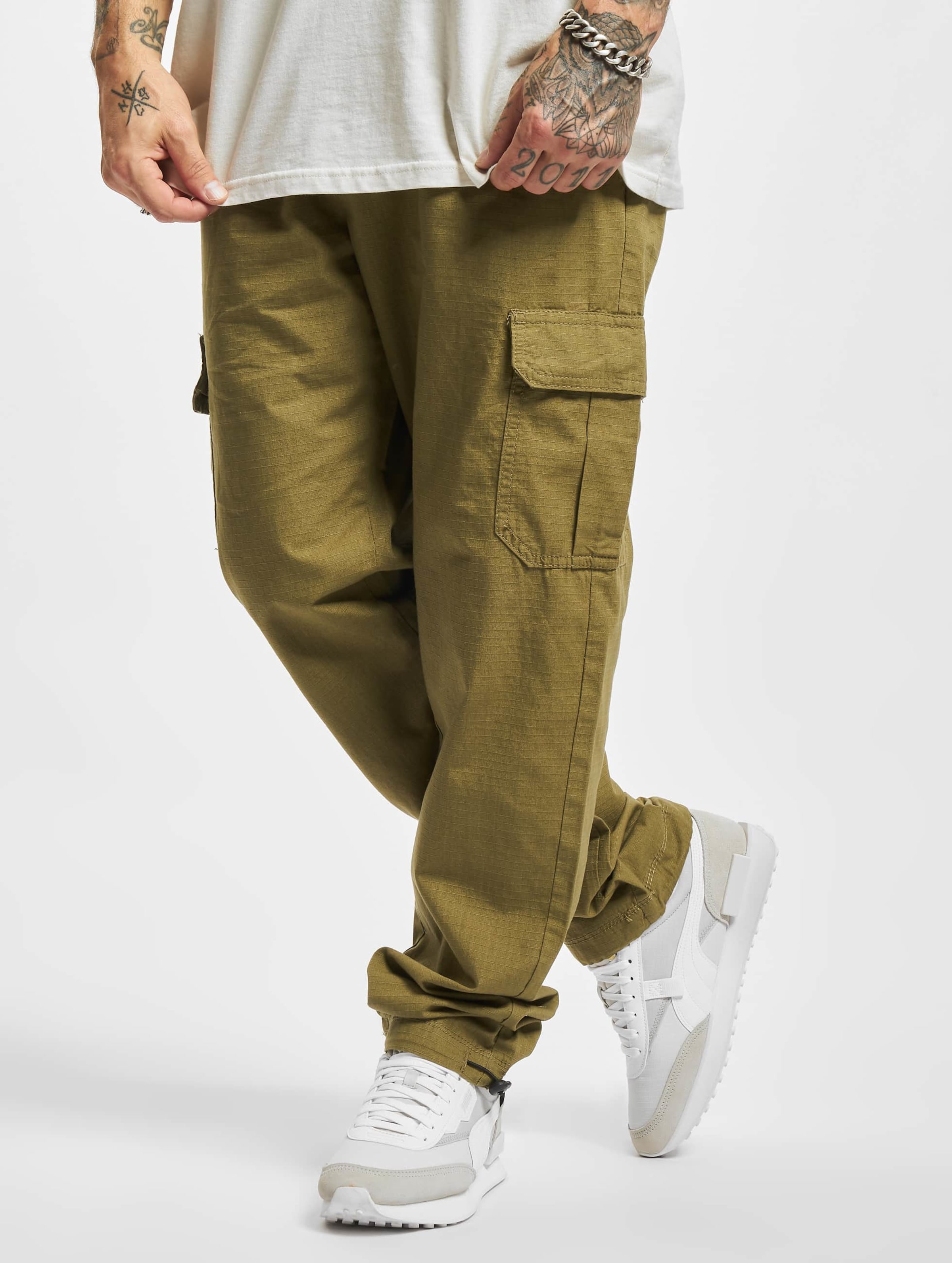 Urban Classics Ripstop Cargo Pants Männer,Unisex op kleur olijf, Maat 4XL