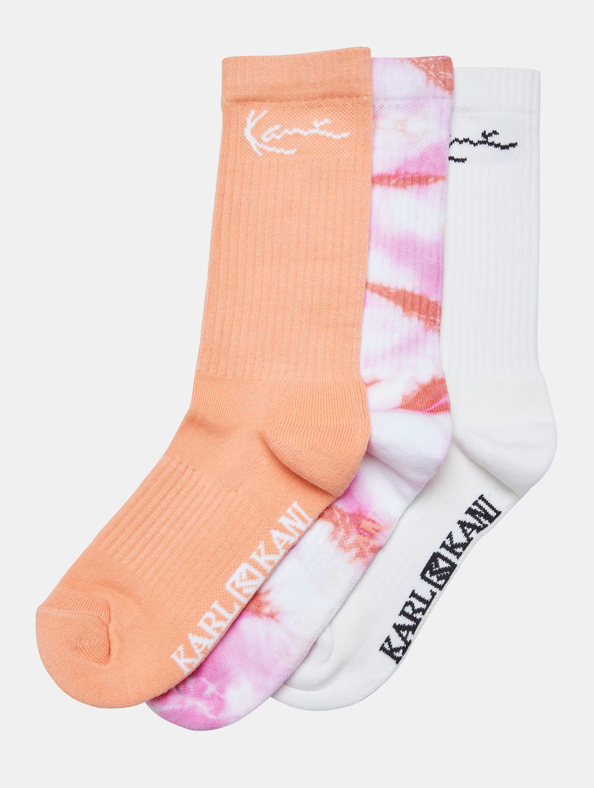 Karl Kani Signature 3-Pack Socks Frauen,Männer,Unisex op kleur oranje, Maat 3538