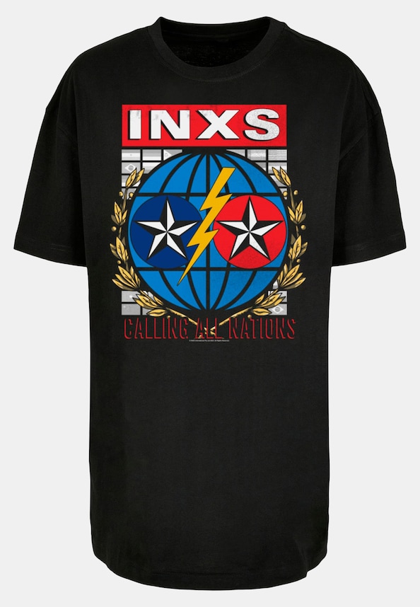 Ladies INXS - Calling All Nations Oversized Boyfriend Tee-4