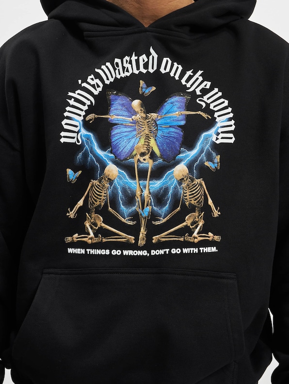 Lost Youth HOODIE BUTTERFLost Youth black-3