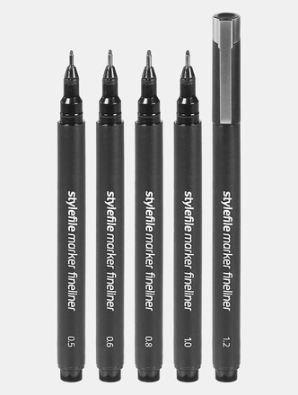 Fineliner Bold 5pcs black