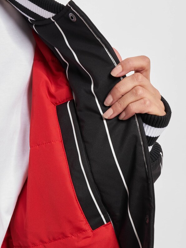 Tommy Jeans Pinstripe Letterman Bomberjacke-7