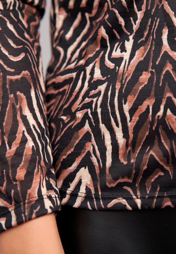 Langarm Shirt Longsleeve mit Animal Print-5