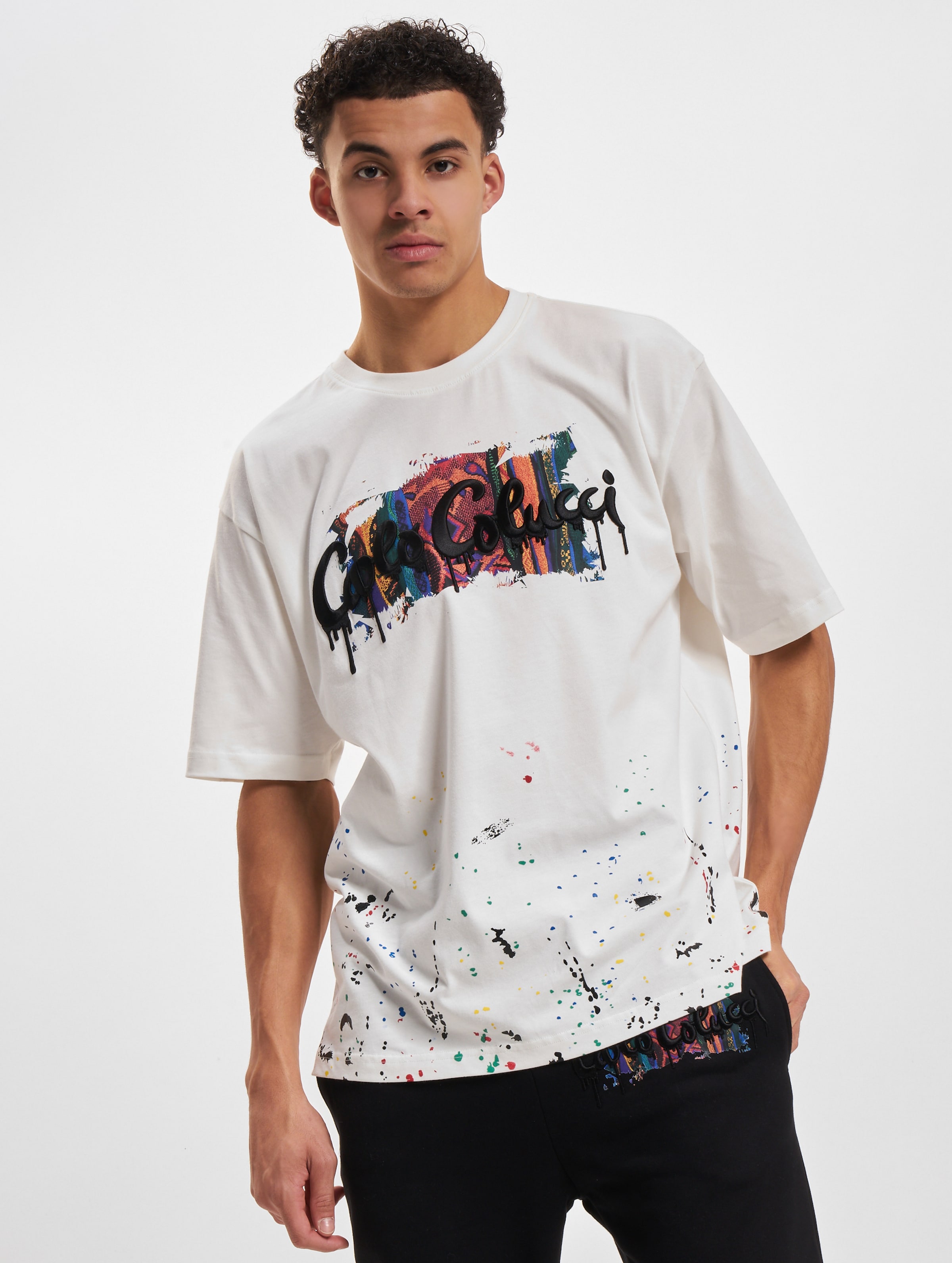 Carlo Colucci T-Shirts Mannen op kleur wit, Maat XXL