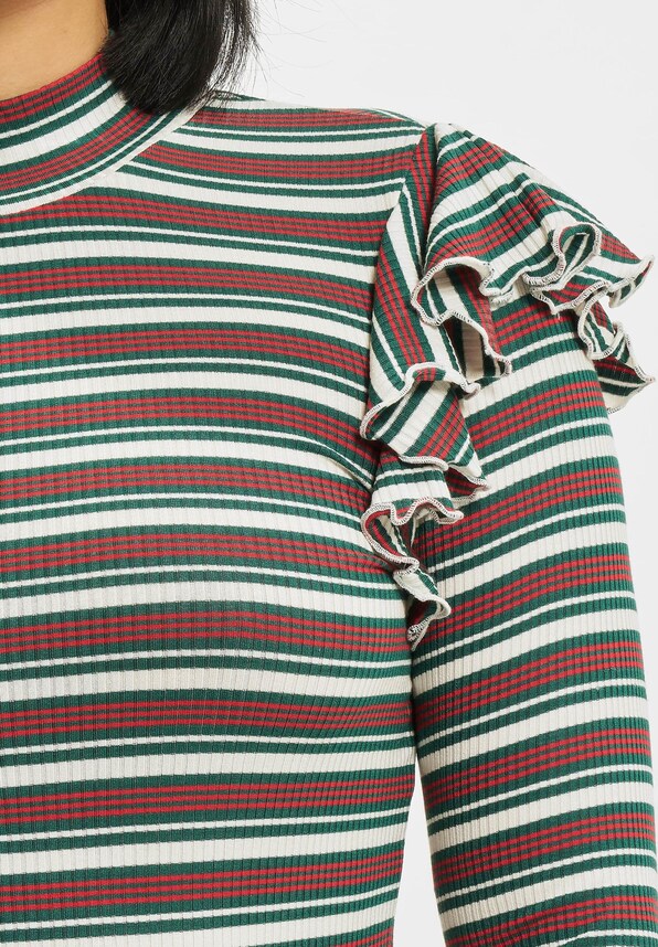 Rib Striped Volant-3