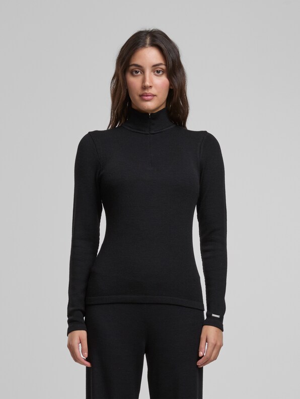 Ribbed Wool Half Zip-2