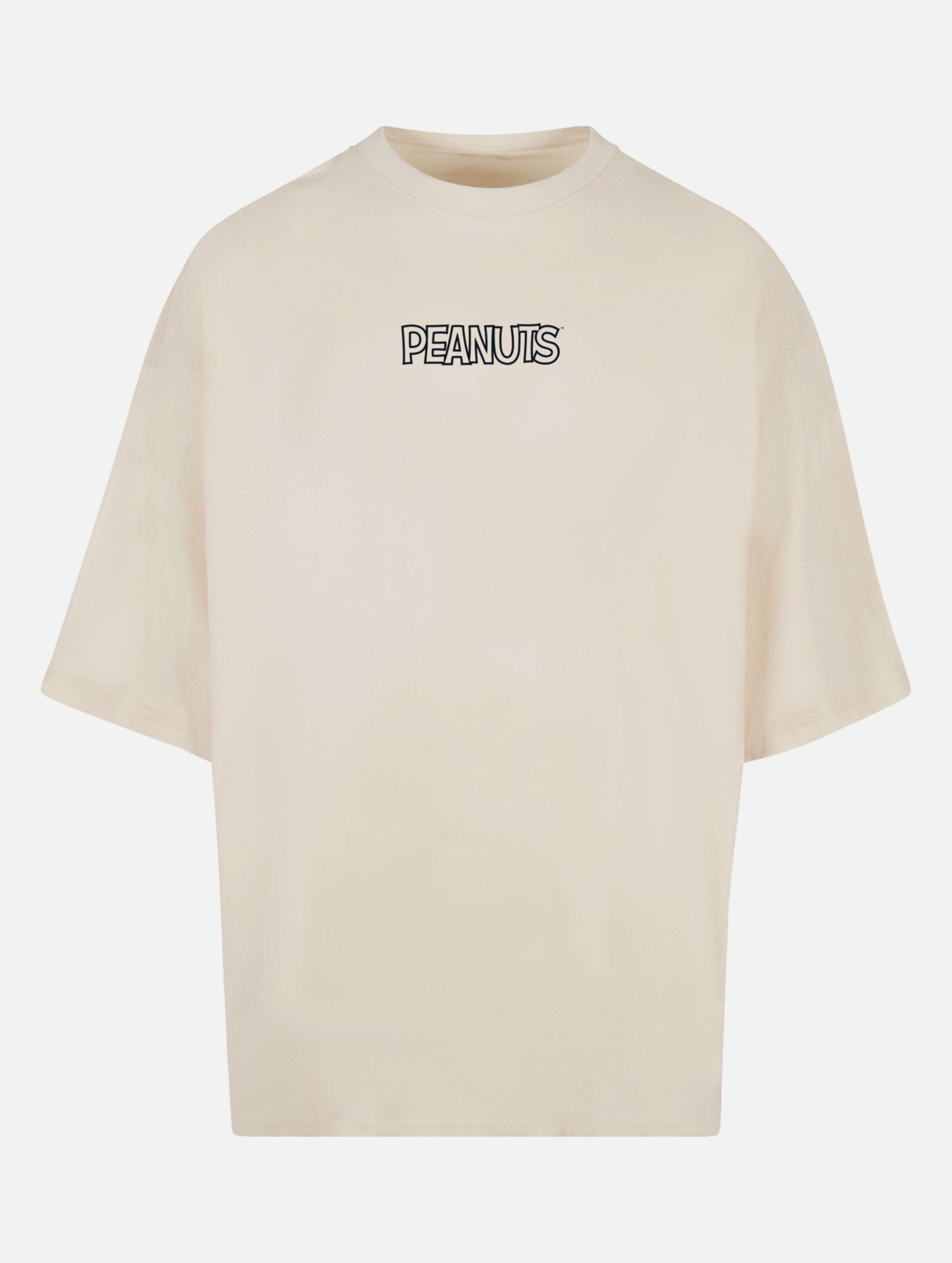 Merchcode Peanuts - Charlie Huge Tee op kleur beige, Maat XL