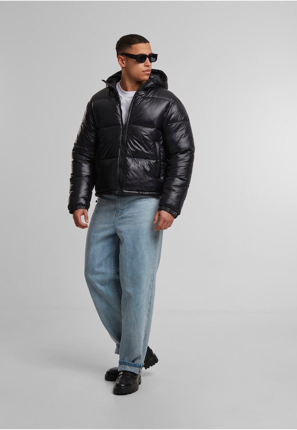 Shiny Puffer Jacket With Hood-2
